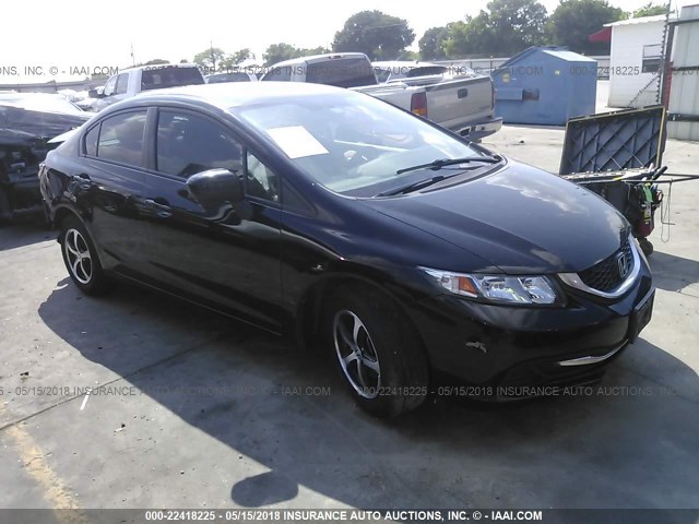 2HGFB2F77FH549625 - 2015 HONDA CIVIC SE BLACK photo 1