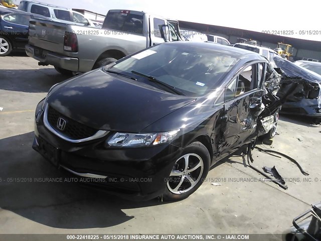 2HGFB2F77FH549625 - 2015 HONDA CIVIC SE BLACK photo 2