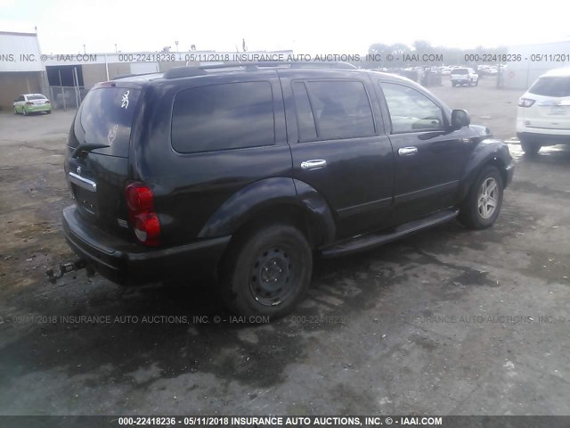 1D4HB48D65F621908 - 2005 DODGE DURANGO SLT BLACK photo 4