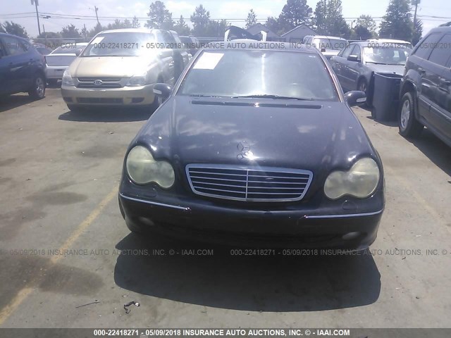 WDBRF64J82F265579 - 2002 MERCEDES-BENZ C 320 BLACK photo 6