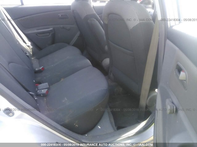 KNADE123766131185 - 2006 KIA RIO SILVER photo 8