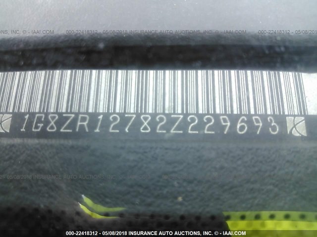 1G8ZR12782Z229693 - 2002 SATURN SC2 SILVER photo 9