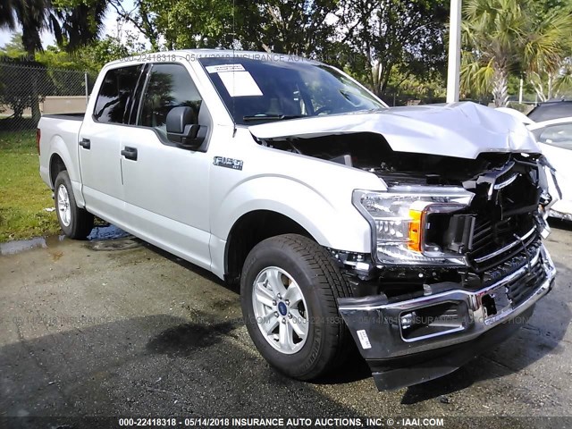 1FTEW1CB6JKD82743 - 2018 FORD F150 SUPERCREW SILVER photo 1