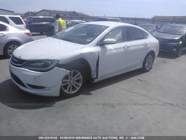 1C3CCCAB5FN532138 - 2015 CHRYSLER 200 LIMITED WHITE photo 2