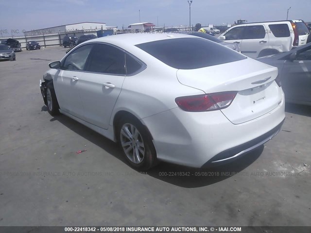 1C3CCCAB5FN532138 - 2015 CHRYSLER 200 LIMITED WHITE photo 3