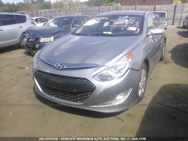 KMHEC4A47CA027583 - 2012 HYUNDAI SONATA HYBRID GRAY photo 6