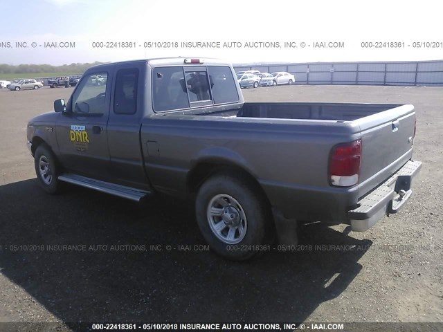 1FTYR14V0YPB27497 - 2000 FORD RANGER SUPER CAB GRAY photo 3