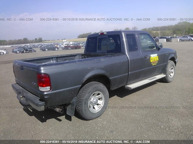 1FTYR14V0YPB27497 - 2000 FORD RANGER SUPER CAB GRAY photo 4