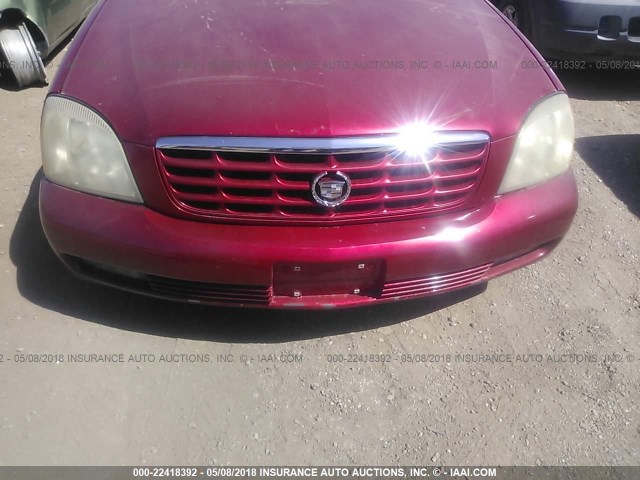 1G6KF57953U269927 - 2003 CADILLAC DEVILLE DTS RED photo 6