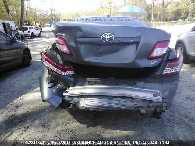 4T4BF3EK9BR090748 - 2011 TOYOTA CAMRY SE/LE/XLE GRAY photo 6