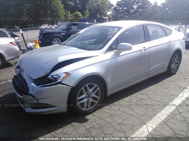 3FA6P0H7XDR195141 - 2013 FORD FUSION SE SILVER photo 2