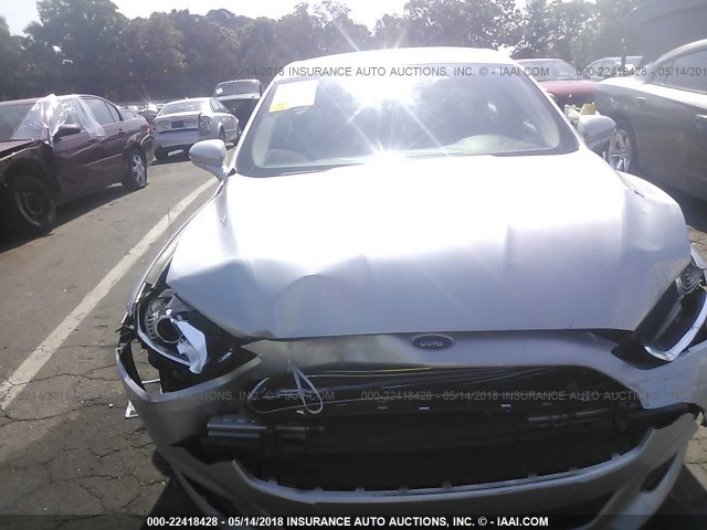 3FA6P0H7XDR195141 - 2013 FORD FUSION SE SILVER photo 6