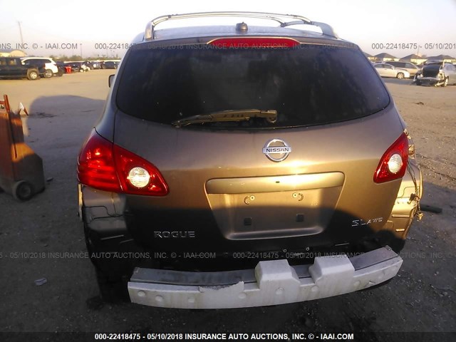 JN8AS58V88W404432 - 2008 NISSAN ROGUE S/SL TAN photo 6