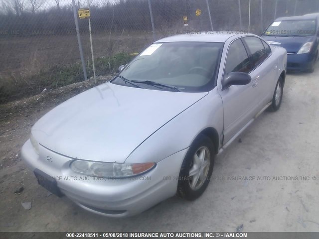 1G3NL52F32C321804 - 2002 OLDSMOBILE ALERO GL SILVER photo 2