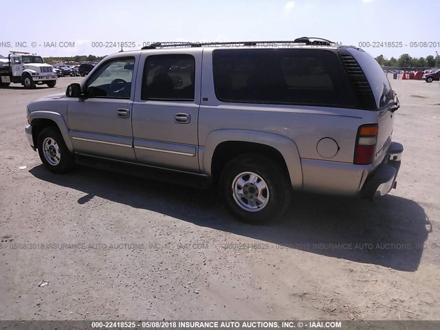 3GNEC16Z02G338500 - 2002 CHEVROLET SUBURBAN C1500 GOLD photo 3