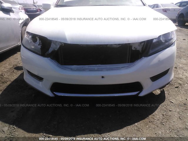 1HGCT1B85EA004917 - 2014 HONDA ACCORD EXL WHITE photo 6