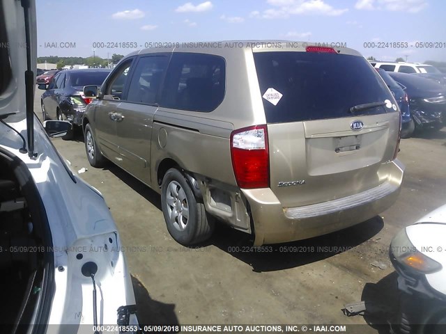 KNDMB233666051084 - 2006 KIA SEDONA EX/LX GOLD photo 3