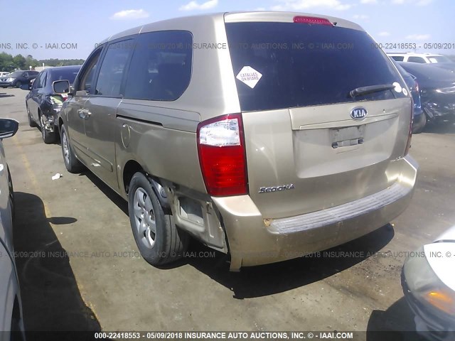 KNDMB233666051084 - 2006 KIA SEDONA EX/LX GOLD photo 6