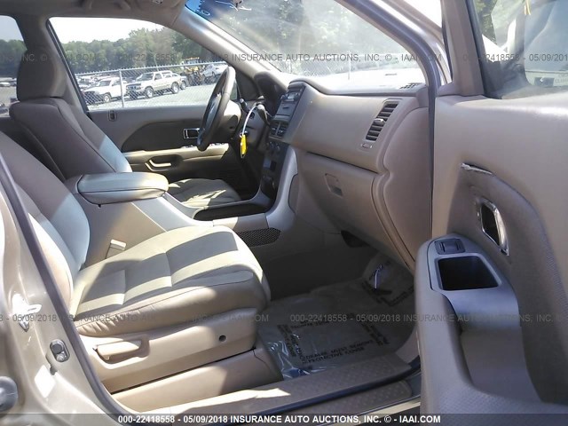 5FNYF28126B014602 - 2006 HONDA PILOT LX GOLD photo 5