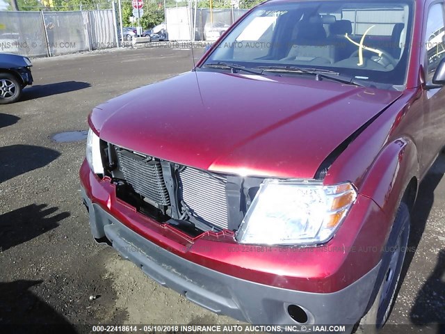 1N6BD0CTXGN751944 - 2016 NISSAN FRONTIER S/SV RED photo 6