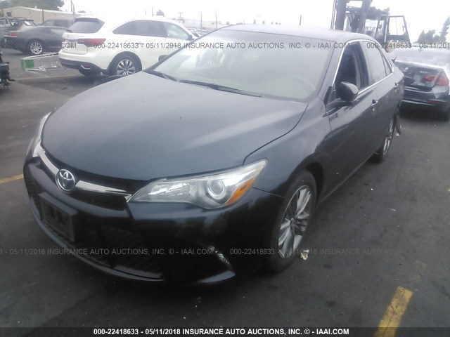 4T1BF1FK0GU546866 - 2016 TOYOTA CAMRY LE/XLE/SE/XSE BLUE photo 2