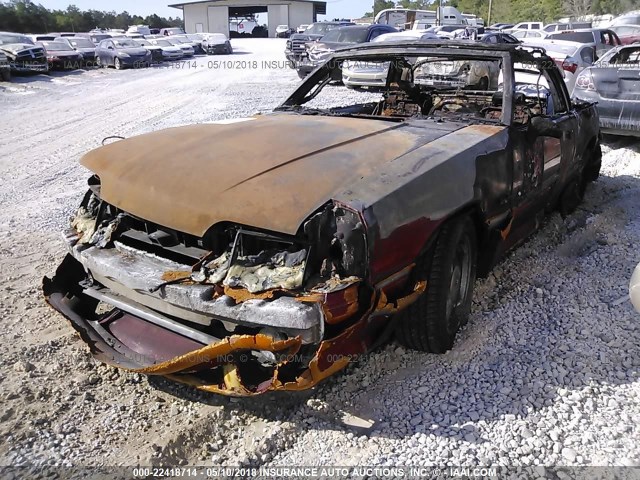 1FACP45EXPF205407 - 1993 FORD MUSTANG GT/COBRA GT MAROON photo 2