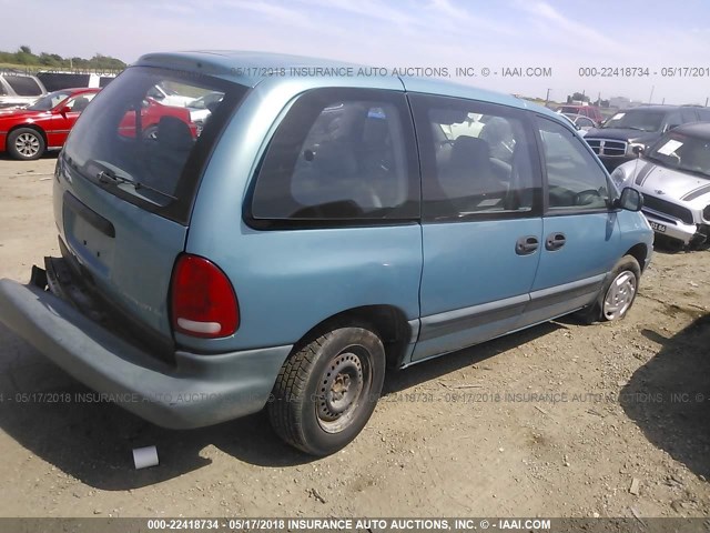 2B4GP45R0VR348884 - 1997 DODGE CARAVAN SE/SPORT Light Blue photo 4