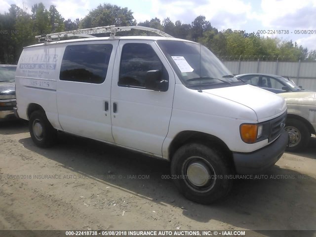 1FTNE24W76DA37307 - 2006 FORD ECONOLINE E250 VAN WHITE photo 1