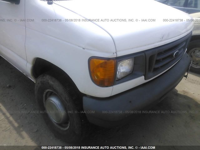 1FTNE24W76DA37307 - 2006 FORD ECONOLINE E250 VAN WHITE photo 6