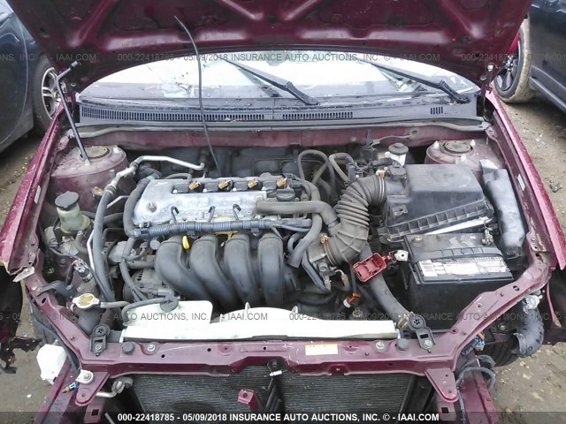 1NXBR32E17Z777326 - 2007 TOYOTA COROLLA CE/LE/S RED photo 10