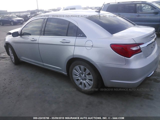 1C3CCBAB7CN268393 - 2012 CHRYSLER 200 LX SILVER photo 3