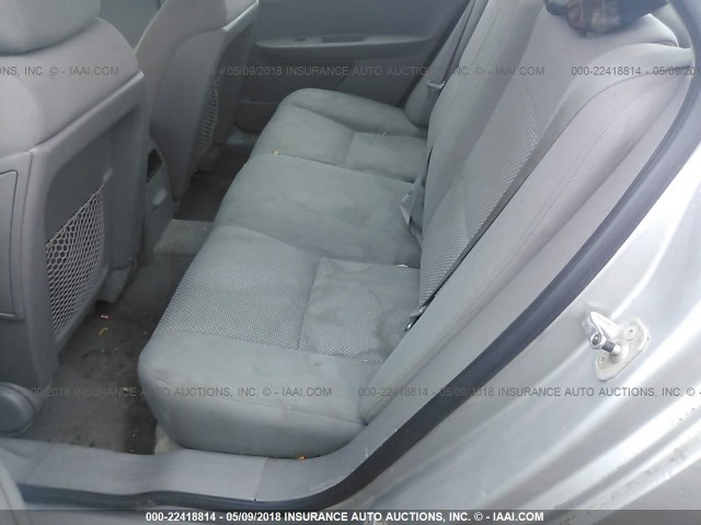 1G1ZG57B88F252961 - 2008 CHEVROLET MALIBU LS 银色 照片 8