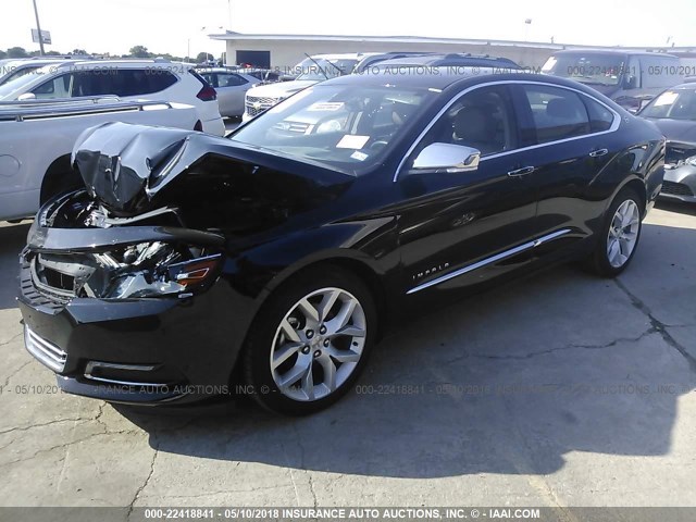 2G1125S36J9135390 - 2018 CHEVROLET IMPALA PREMIER BLACK photo 2