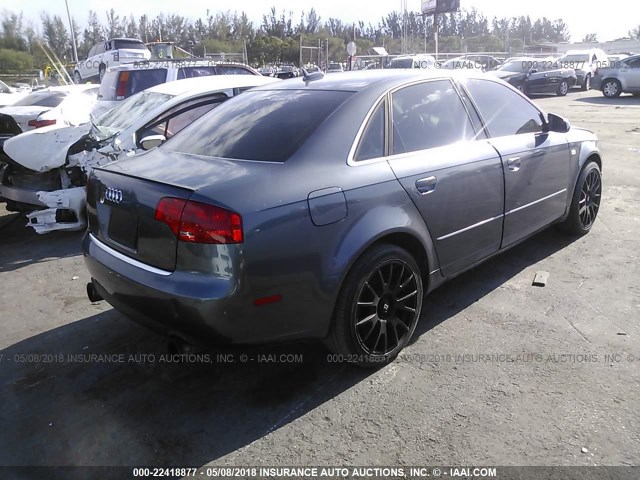 WAUAF78E96A198394 - 2006 AUDI A4 2/TURBO GRAY photo 4