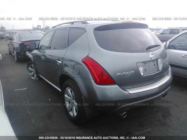 JN8AZ08T56W430142 - 2006 NISSAN MURANO SL/SE/S GRAY photo 3