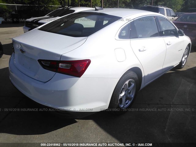 1G1ZB5ST4JF205639 - 2018 CHEVROLET MALIBU LS 白色 照片 4