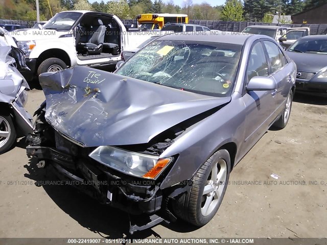 5NPEU46F76H049849 - 2006 HYUNDAI SONATA GLS/LX GRAY photo 2