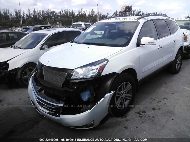 1GNKRGKD4HJ105743 - 2017 CHEVROLET TRAVERSE LT WHITE photo 2