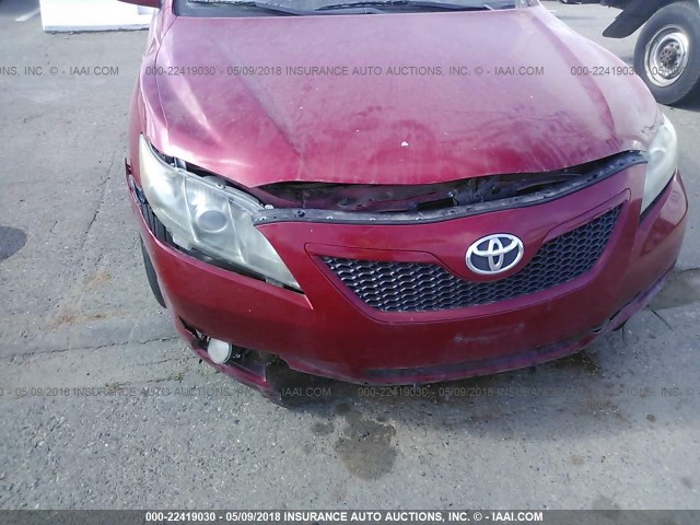4T1BK46K18U056287 - 2008 TOYOTA CAMRY LE/XLE/SE 红色 照片 6