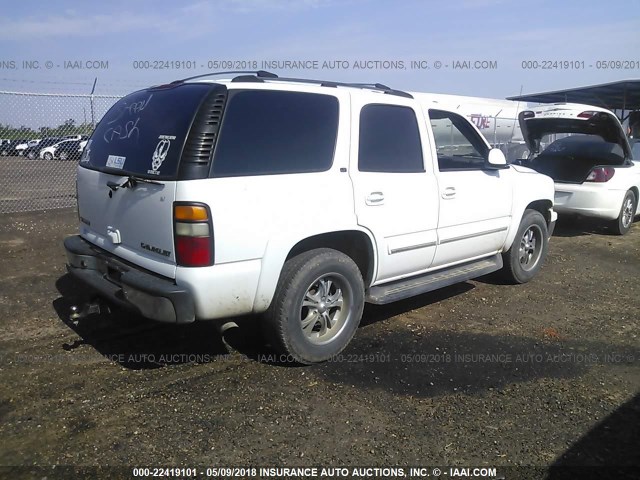 1GNEK13Z84R111484 - 2004 CHEVROLET TAHOE K1500 WHITE photo 4