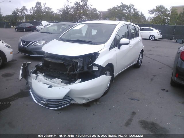 3N1CE2CPXEL383753 - 2014 NISSAN VERSA NOTE S/S PLUS/SV/SL WHITE photo 2