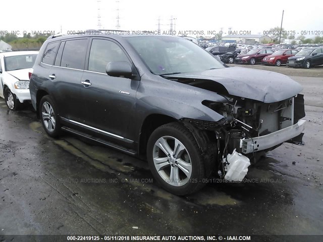 5TDDK3EH0DS220995 - 2013 TOYOTA HIGHLANDER LIMITED GRAY photo 1