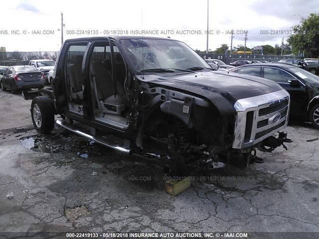 1FTWW31R98EB56916 - 2008 FORD F350 SRW SUPER DUTY BLACK photo 1