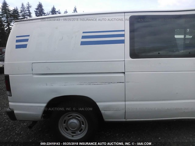 1FTRE14W36HA49670 - 2006 FORD ECONOLINE E150 VAN WHITE photo 6