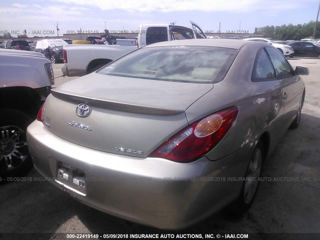 4T1CA30P04U015519 - 2004 TOYOTA CAMRY SOLARA SE/SLE BEIGE photo 4