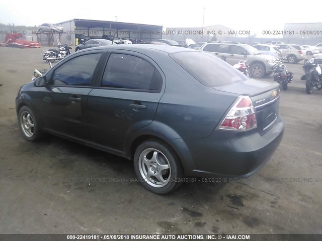 KL1TD5DE3AB124720 - 2010 CHEVROLET AVEO LS/LT GREEN photo 3