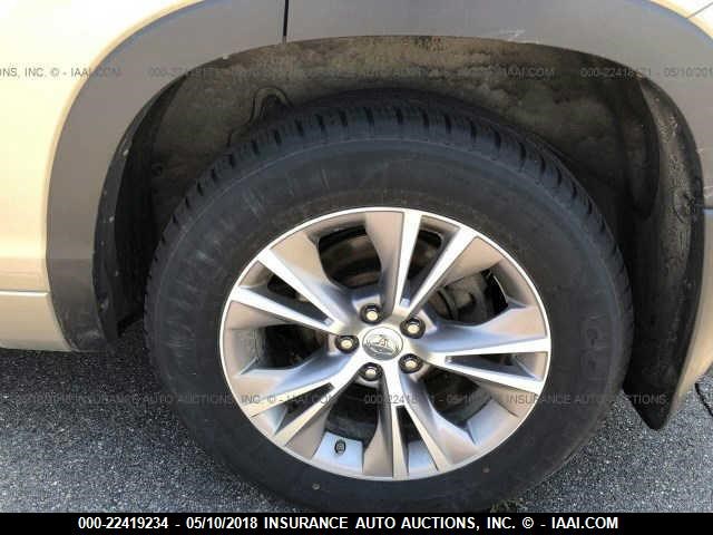 5TDJKRFH9FS185106 - 2015 TOYOTA HIGHLANDER XLE შამპანური ფოტო 6