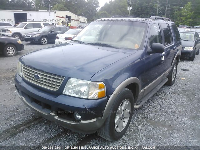 1FMDU64K93UA46326 - 2003 FORD EXPLORER EDDIE BAUER BLUE photo 2