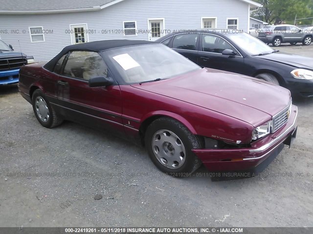 1G6VS3398PU125930 - 1993 CADILLAC ALLANTE MAROON photo 1