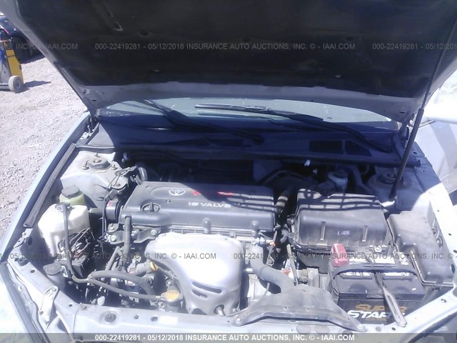 4T1BE32K75U559762 - 2005 TOYOTA CAMRY LE/XLE/SE ვერცხლისფერი ფოტო 10